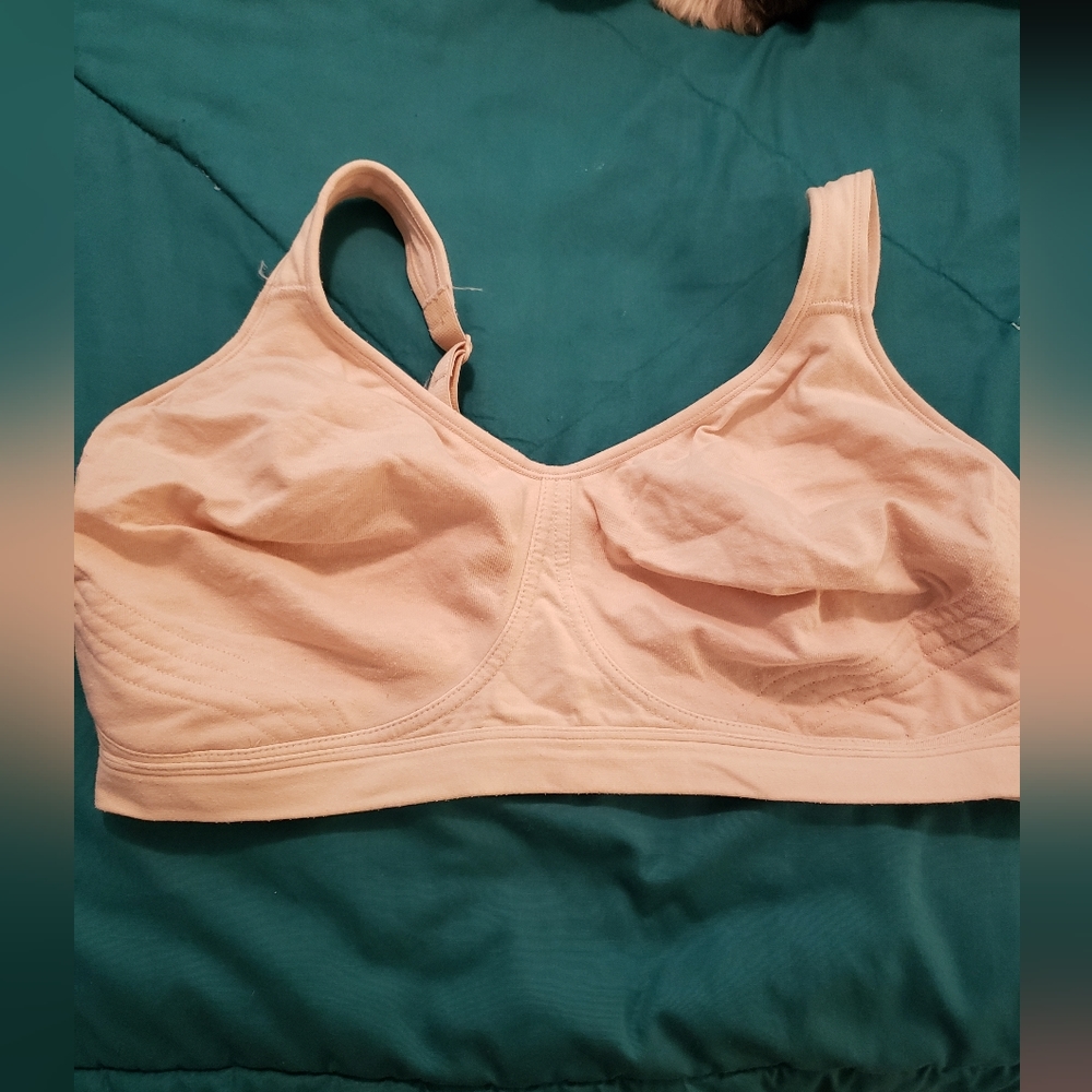 3- Tan Beige 40ddd Cacique Vanity Fair & Playtex Support Bras #474C Cotton - Picture 3 of 8